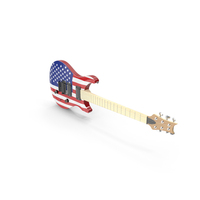 USA Flag Electric Guitar PNG & PSD Images