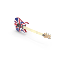 United Kingdom Flag Electric Guitar PNG & PSD Images