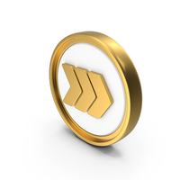 Digital Arrow Circular Coin PNG & PSD Images