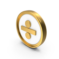 Division Math Circular Coin PNG & PSD Images