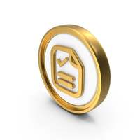 Document Approved Circular Coin PNG & PSD Images