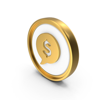 Dollar Chat Bubble Circular Coin PNG & PSD Images