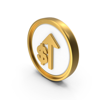 Dollar Rate Increase Circular Coin PNG & PSD Images
