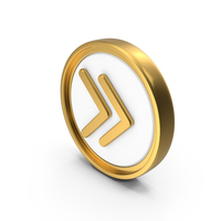 Double Chevron Right Circular Coin PNG & PSD Images