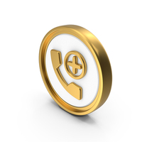 Emergency Call Circular Coin PNG & PSD Images