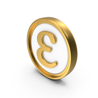 Epsilon Greek Circular Coin PNG & PSD Images