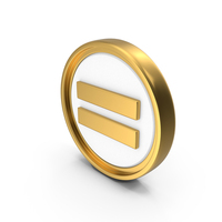 Equal Math Circular Coin PNG & PSD Images