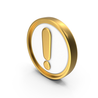 Exclamation Circular Coin PNG & PSD Images