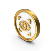 Eye Scan Circular Coin PNG & PSD Images