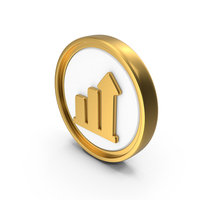 Graph Growth Circular Coin PNG & PSD Images
