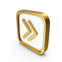Double Chevron Right Square Coin PNG & PSD Images
