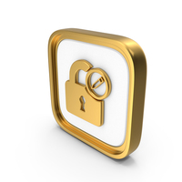 Edit Lock Square Coin PNG & PSD Images