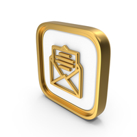Envelope With Letters Line Square Coin PNG & PSD Images