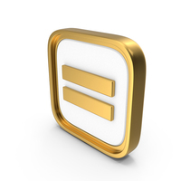 Equal Math Square Coin PNG & PSD Images