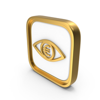 Euro Cash Focus Square Coin PNG & PSD Images