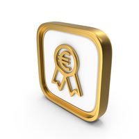 Euro Money Award Square Coin PNG & PSD Images