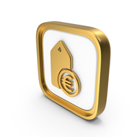 Euro Price Tag Square Coin PNG & PSD Images