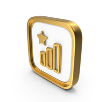 Favorite Stock Graph Square Coin PNG & PSD Images