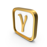 Gamma Greek Square Coin PNG & PSD Images