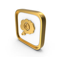 Euro Thought About Money Square Coin PNG & PSD Images