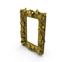 Ornate Leaf Design Picture Frame PNG & PSD Images
