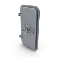 Rectangular Steel Hatch with Wheel Handle Gray PNG & PSD Images
