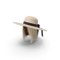 Woman Head Wearing Straw Hat PNG & PSD Images