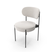 modern white frabic dining dining chair with metal legs PNG & PSD Images