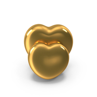 Love Hearts Icon Gold PNG & PSD Images
