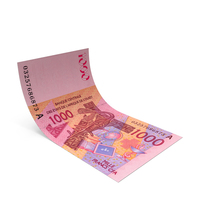African 1000 Francs Money Note Bend Ground PNG & PSD Images