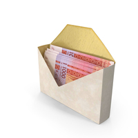 Envelop With African 1000 Francs Money Notes Currency Mail PNG & PSD Images