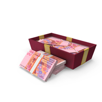 Gift Box Full Of African 1000 Francs Money Notes PNG & PSD Images