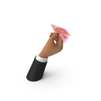 Hand Hold Paper Plane African 1000 Francs Note PNG & PSD Images
