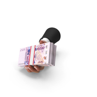 African 10000 Francs Holding Giving Bill Money PNG & PSD Images