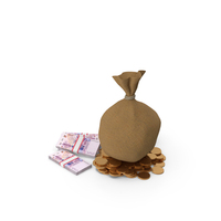 African 10000 Francs Money Bag Gold Lots PNG & PSD Images
