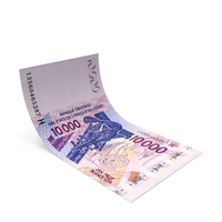 African 10000 Francs Money Note Bend Ground PNG & PSD Images
