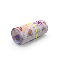 Bill African 10000 Francs Rolled PNG & PSD Images