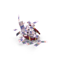 Gift Box Full Out Fly African 10000 Francs Money Notes PNG & PSD Images