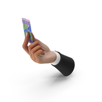 Showing Folded African 10000 Francs Hand PNG & PSD Images