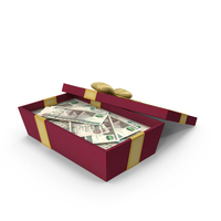 Gift Box Open With Egypt 100 Pounds Money Notes PNG & PSD Images