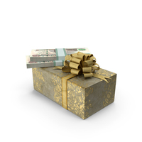 Gift Box With Egypt 100 Pounds Money Notes Lots On Top PNG & PSD Images