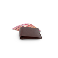 Brown Wallet Iraq 25000 Dinars Money Bills Ground PNG & PSD Images