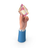 Hand Holding Raise Iraq 25000 Dinars Bill PNG & PSD Images