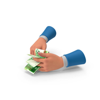 Counting Israel 50 Shekels Money Notes Hand Hold PNG & PSD Images
