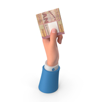 Rising Hand Holding Lebanese 20000 Livres Note PNG & PSD Images