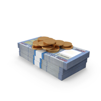Gold Coins With Lebanese 50000 Livres Money Bill PNG & PSD Images