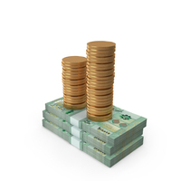 100 Percent Lebanese 100000 Livres Money Notes With Gold Coins PNG & PSD Images