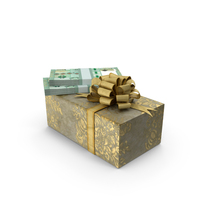 Gift Box With Lebanese 100000 Livres Money Notes Lots On Top PNG & PSD Images