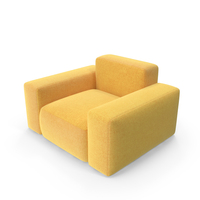 Modern Yellow Fabric Armchair PNG & PSD Images
