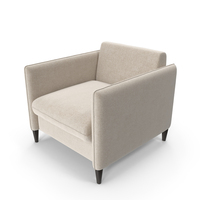 modern beige fabric armchair with wood legs PNG & PSD Images
